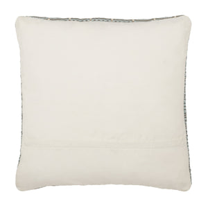 Jaipur Living Vibe by Jaipur Living Lindy Woven Geometric Polyester Indoor Outdoor Square Accent Pillow Light Blue PLW103743