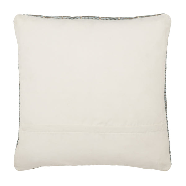 Jaipur Living Vibe by Jaipur Living Torren Woven Geometric Pillow Cover Indoor Outdoor Boho Accent Light Blue PLC102465