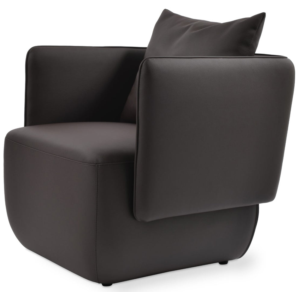 Soho Concept Toronto Lounge Chair - Stylish Velvet Upholstery, 5-year Guarantee, Comfort Up To 350 Lbs, Brown Brown  Soho-concept-dining-chair-13343