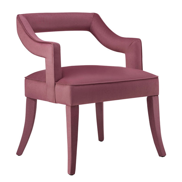 TOV Furniture Tiffany Velvet Chair - Luxurious Handmade Seating for Dining or Bar Areas with Elegant Modern Design Pink TOV-A211