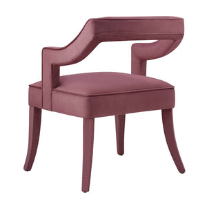 TOV Furniture Tiffany Velvet Chair - Luxurious Handmade Seating for Dining or Bar Areas with Elegant Modern Design Pink TOV-A211