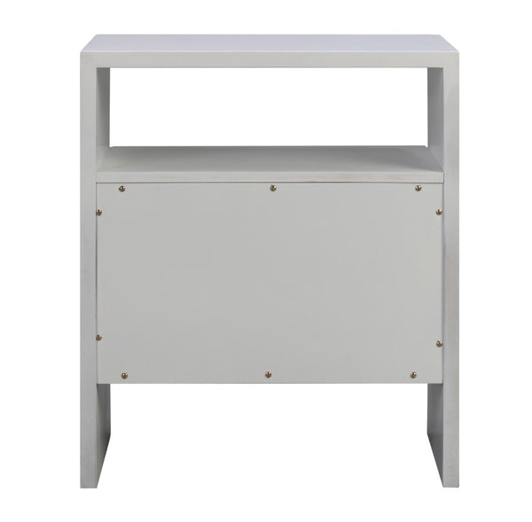 TOV Furniture Libre 23" Modern Nightstand with Soft-Close Drawer and Stylish Gold-Finish Handle for Bedrooms White TOV-B44059