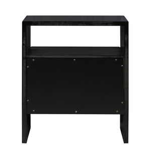 TOV Furniture Libre 23" Modern Nightstand with Soft-Close Drawer and Stylish Gold-Finish Handle for Bedrooms Black TOV-B44060