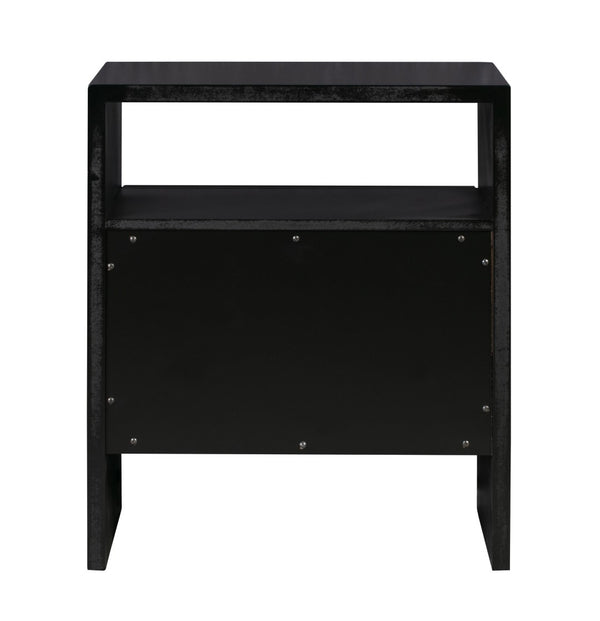 TOV Furniture Libre 23" Modern Nightstand with Soft-Close Drawer and Stylish Gold-Finish Handle for Bedrooms Black TOV-B44060
