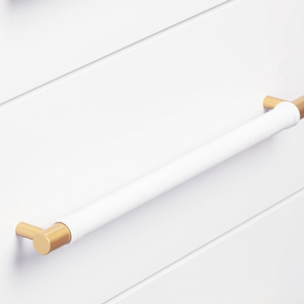 TOV Furniture Trident 62" 6-Drawer Dresser - Modern Minimalist Design with Brass Accents & Soft-Close Storage Drawers White TOV-B44095