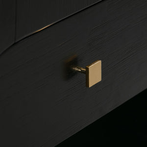 TOV Furniture Hump 62" Arched 6-Drawer Dresser with Soft-Close Drawers and Handmade Acacia-Inspired Design Black TOV-B44098