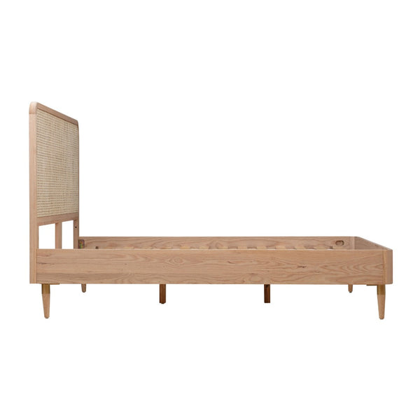 TOV Furniture Carmen Natural Ash and Cane Bed – Elegant, Minimalist Design with Durable Support and Unique Texture King TOV-B44159