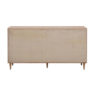 TOV Furniture Carmen 63" Elegant Natural Ash Dresser with Handwoven Cane Accents and Ample Storage Solutions TOV-B44160