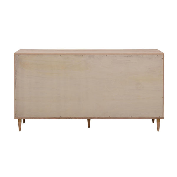 TOV Furniture Carmen 63" Elegant Natural Ash Dresser with Handwoven Cane Accents and Ample Storage Solutions TOV-B44160