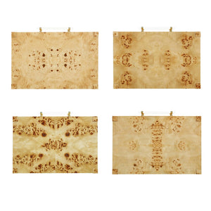 TOV Furniture Brandyss 26" Burl 2-Drawer Nightstand - Elegant Storage Solution with Rustic Brass Accents for Bedrooms Natural TOV-B54189