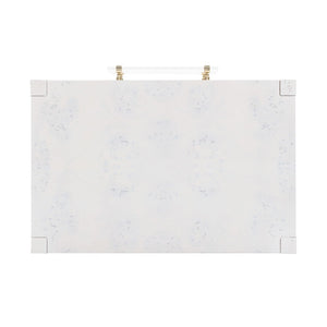 TOV Furniture Brandyss 26" Burl 2-Drawer Nightstand - Elegant Storage Solution with Rustic Brass Accents for Bedrooms White TOV-B54190