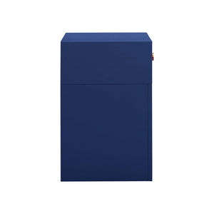 TOV Furniture Suzie 26" Art Moderne Rattan Nightstand with Soft-Close Drawer – Glamorous Accent for Any Room Navy TOV-B54204