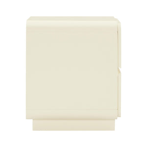 TOV Furniture Sagura 28" Elegant 2-Drawer Nightstand with Soft-Close Drawers for Streamlined Bedroom Style Cream TOV-B54228