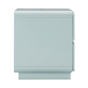 TOV Furniture Sagura 28" Elegant 2-Drawer Nightstand with Soft-Close Drawers for Streamlined Bedroom Style Blue TOV-B54229