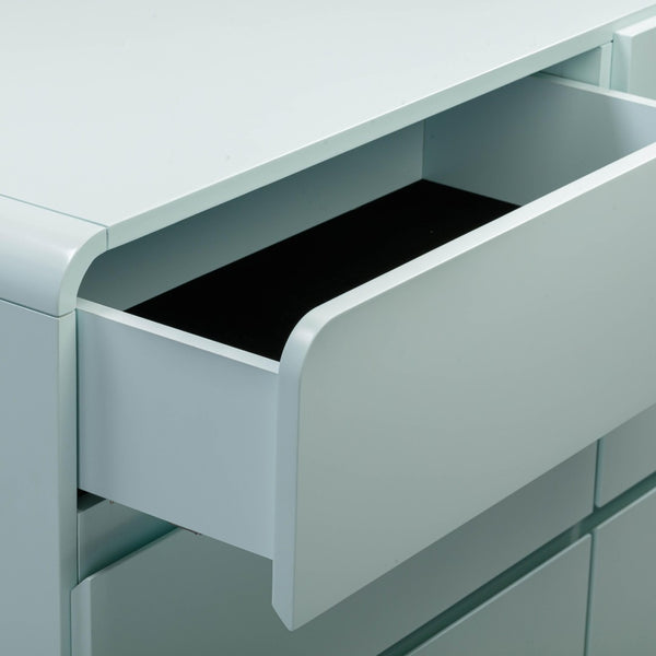 TOV Furniture Sagura 56" Modern 6-Drawer Dresser with Soft-Close Drawers and Elegant Minimalist Design Blue TOV-B54231