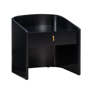 Collins Black Lacquer Nightstand TOV-B54250 TOV Furniture