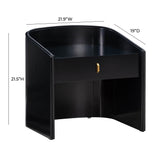 Collins Black Lacquer Nightstand TOV-B54250 TOV Furniture