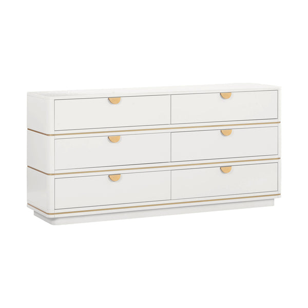 Julieta Cream 6 Drawer Dresser TOV-B54252 TOV Furniture