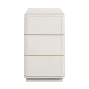 TOV Furniture Julieta 62" Acacia Wood Dresser with 6 Soft-Close Drawers – Timeless Art Deco Elegance for Your Bedroom Cream TOV-B54252