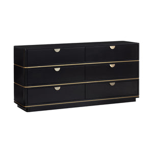 Julieta Black 6 Drawer Dresser TOV-B54253 TOV Furniture