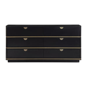 Julieta Black 6 Drawer Dresser TOV-B54253 TOV Furniture