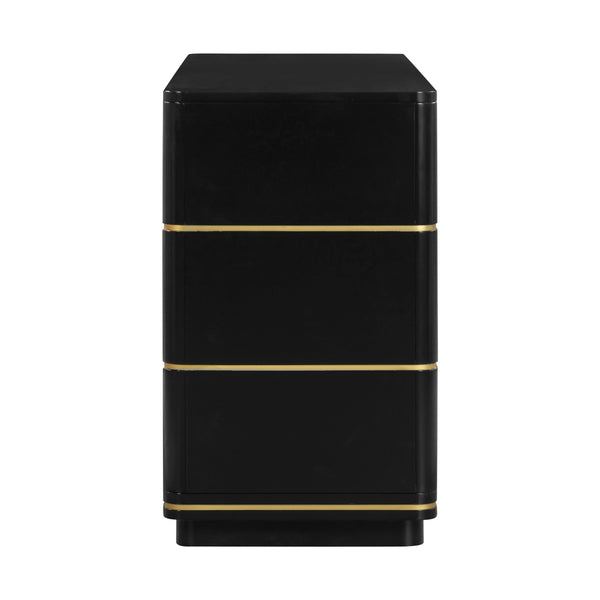 Julieta Black 6 Drawer Dresser TOV-B54253 TOV Furniture