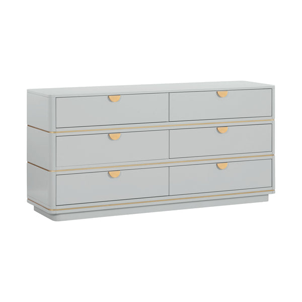 Julieta Grey 6 Drawer Dresser TOV-B54254 TOV Furniture
