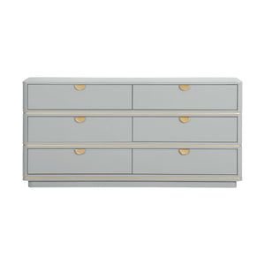 Julieta Grey 6 Drawer Dresser TOV-B54254 TOV Furniture