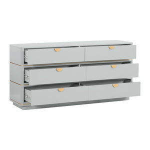 Julieta Grey 6 Drawer Dresser TOV-B54254 TOV Furniture