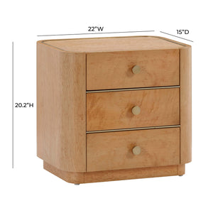 Abigail Natural Birdseye Maple Nightstand TOV-B54255 TOV Furniture