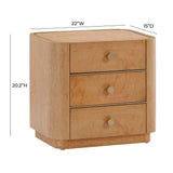 Abigail Natural Birdseye Maple Nightstand TOV-B54255 TOV Furniture