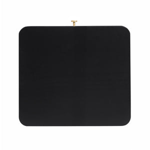 TOV Furniture Julieta 19" Art Deco Acacia Wood Nightstand with Soft-Close Drawer and Elegant Brass Accents Black TOV-B54258