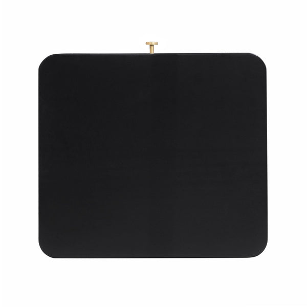 TOV Furniture Julieta 19" Art Deco Acacia Wood Nightstand with Soft-Close Drawer and Elegant Brass Accents Black TOV-B54258