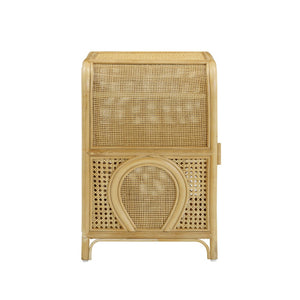 TOV Furniture Tina 27" Rattan Nightstand with Stylish Storage and Boho-Inspired Design for Your Bedroom Decor Natural TOV-B54313
