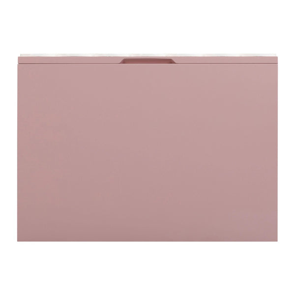 TOV Furniture Tori 23" Motif 2-Drawer Nightstand - Stylish Sculptural Design with Soft-Close Drawers for Bedrooms Mauve TOV-B54320