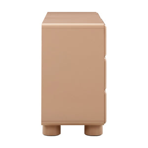 TOV Furniture Tammy 56" Chic 6-Drawer Dresser with Push-to-Open Drawers and Elegant Curved Design for Modern Spaces Taupe TOV-B54339