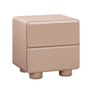TOV Furniture Tammy 22" 2-Drawer Nightstand – Chic Modern Design with Push-to-Open Drawers for Stylish Storage Taupe TOV-B54340