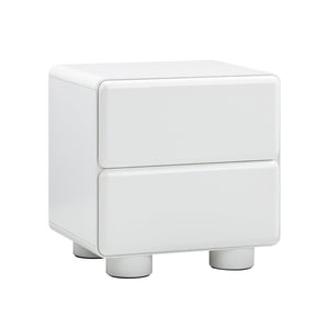 TOV Furniture Tammy 22" 2-Drawer Nightstand – Chic Modern Design with Push-to-Open Drawers for Stylish Storage White TOV-B54342