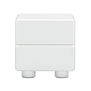 TOV Furniture Tammy 22" 2-Drawer Nightstand – Chic Modern Design with Push-to-Open Drawers for Stylish Storage White TOV-B54342