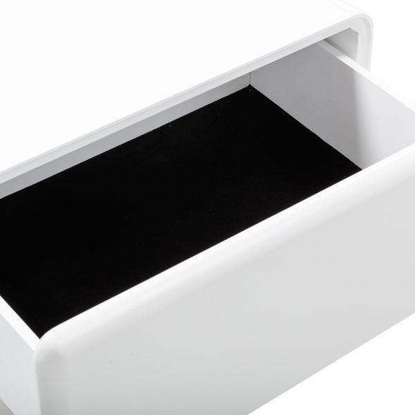 TOV Furniture Tammy 22" 2-Drawer Nightstand – Chic Modern Design with Push-to-Open Drawers for Stylish Storage White TOV-B54342