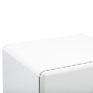 TOV Furniture Tammy 22" 2-Drawer Nightstand – Chic Modern Design with Push-to-Open Drawers for Stylish Storage White TOV-B54342