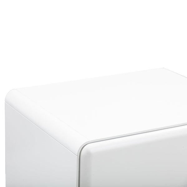 TOV Furniture Tammy 22" 2-Drawer Nightstand – Chic Modern Design with Push-to-Open Drawers for Stylish Storage White TOV-B54342