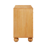 Grappa Natural Wood & Rattan Wavy Dresser TOV-B54345 TOV Furniture