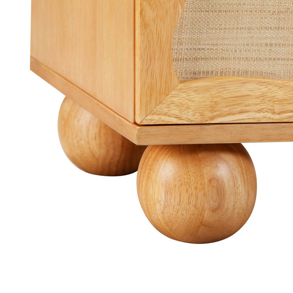 TOV Furniture Grappa Coastal-Inspired 62" Wavy Dresser with 6 Soft-Close Drawers & Natural Raffia Finish TOV-B54345