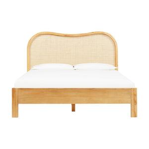 TOV Furniture Grappa Natural Wood & Raffia Bed - Coastal-Inspired Elegance for Serene Sleep and Relaxed Mornings Queen TOV-B54346