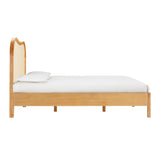 Grappa Natural Wood & Rattan Queen Bed TOV-B54346 TOV Furniture