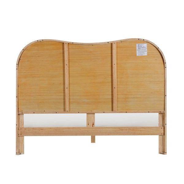 TOV Furniture Grappa Natural Wood & Raffia Bed - Coastal-Inspired Elegance for Serene Sleep and Relaxed Mornings Queen TOV-B54346