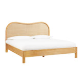 Grappa Natural Wood & Rattan King Bed TOV-B54347 TOV Furniture