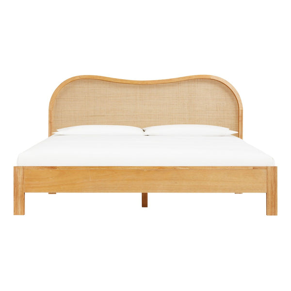 TOV Furniture Grappa Natural Wood & Raffia Bed - Coastal-Inspired Elegance for Serene Sleep and Relaxed Mornings King TOV-B54347