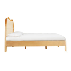 TOV Furniture Grappa Natural Wood & Raffia Bed - Coastal-Inspired Elegance for Serene Sleep and Relaxed Mornings King TOV-B54347